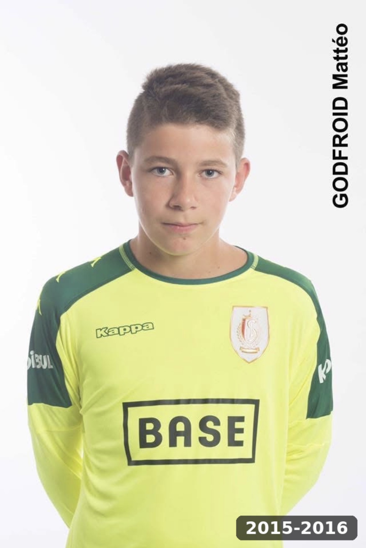 Portrait officiel · Standard Academy — Matteo Godfroid